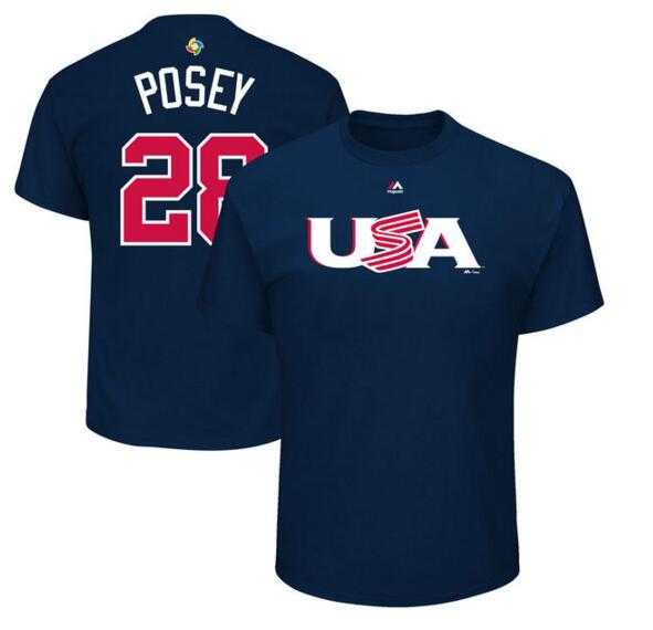 USA Baseball 28 Buster Posey Majestic 2017 World Baseball Classic Name & Number T-Shirt Navy,We sell and wholesale USA Baseball 28 Buster Posey Majestic 2017 World Baseball Classic Name & Number T-Shirt Navy on line form chian!